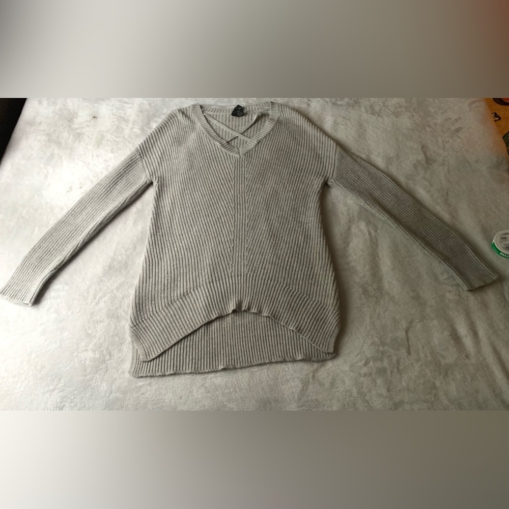 light gray sweater